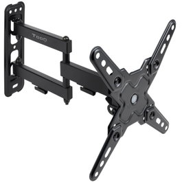 TooQ Soporte Pared TV Extensible Giratorio Inclinable LP1345TN-B para Pantallas 13-43" hasta 20kg Negro
